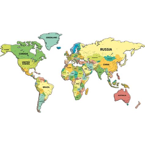 MAPPA DEL MONDO CARTINA POLITICA Wdesign