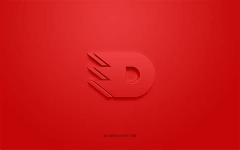 Download wallpapers HC Dynamo Pardubice, Czech ice hockey club, creative 3D logo, red background ...