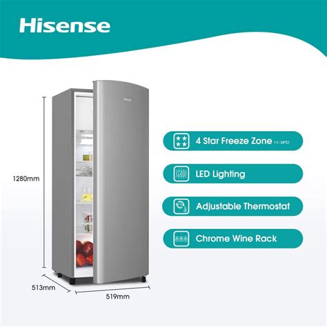 Hisense Rr D Adf Frigorifero Monoporta Lt Silver Md Webstore