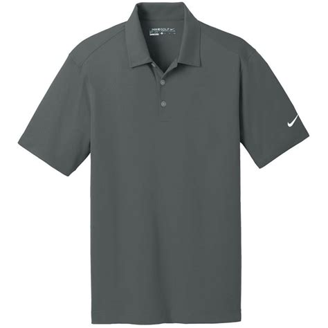 Nike Mens Anthracite Dri Fit Ss Vertical Mesh Polo