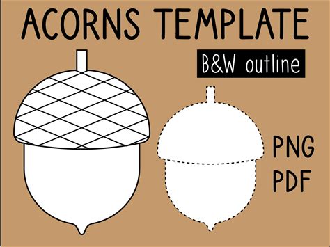 printable acorn template 3