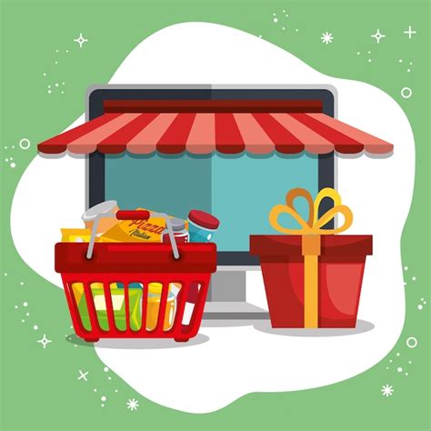 Iconos De Conjunto De Comercio Electr Nico Vector Gratis