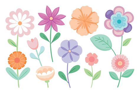 Illustration set of flowers 45092778 Vector Art at Vecteezy