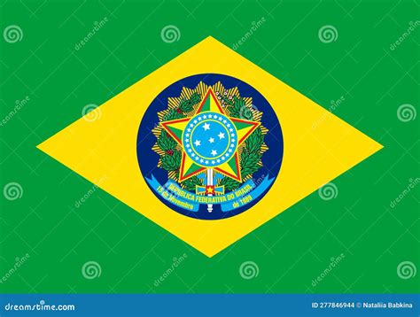 La Actual Bandera Oficial De Brasil. Bandera Nacional De Brasil ...