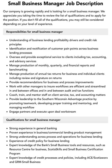 What are the roles and responsibilities of a business manager