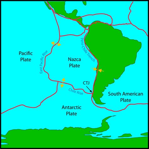 Peru Chile Trench On World Map / Plate Tectonics Earths Layers The ...