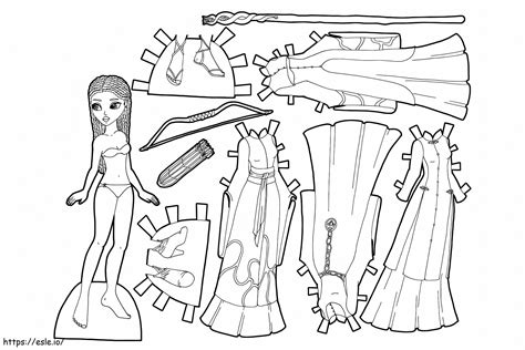 coloring pages of paper dolls 8