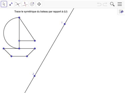 La symétrie axiale sans quadrillage GeoGebra