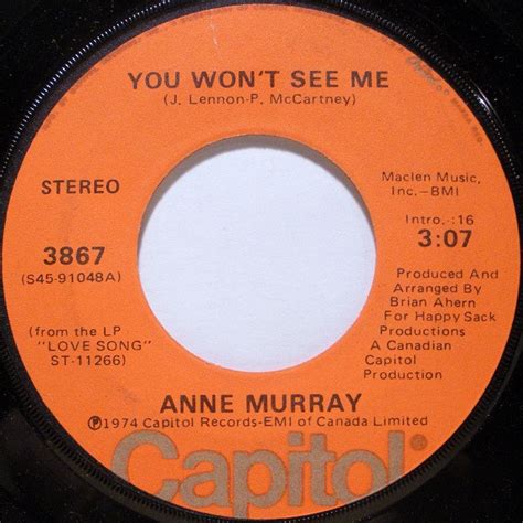 Anne Murray - You Won't See Me | Releases | Discogs