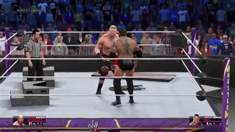 WWE 2K15 Batista Vs Brock Lesnar Last Man Standing Match YouTube