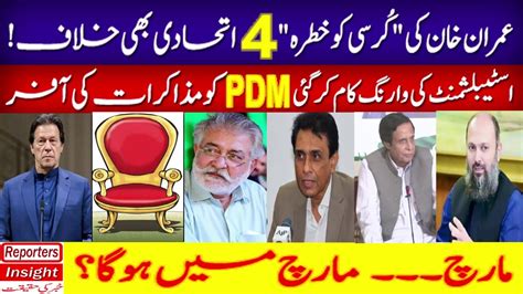 Imran Khan In Danger Allies No Confidence Pdm Long March In March