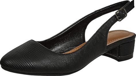 Cambridge Select Women S Closed Toe Chunky Block Low Heel Slingback