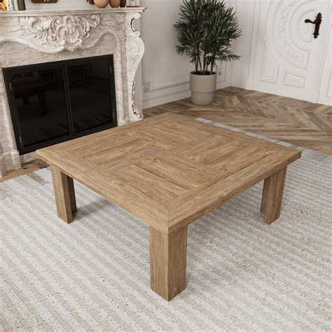 Rustic Square Coffee Table Reclaimed Wood Coffee Table Large Square Coffee Table Etsy