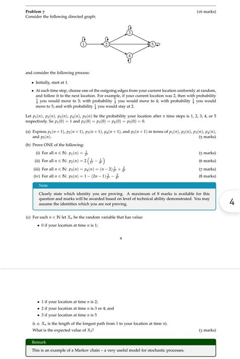 Solved 16 Marks Problem 7 Consider The Following Directed