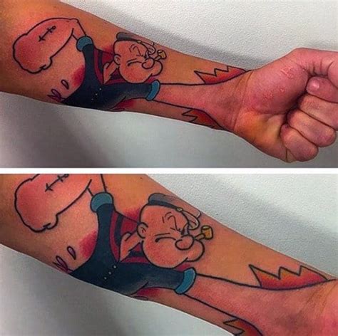 70 Popeye Tattoo Designs For Men