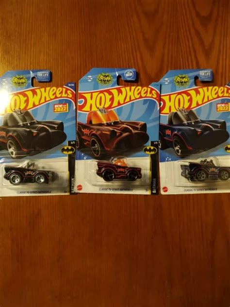 Hot Wheels Batman Tooned Classic Tv Series Batmobile Lot Of