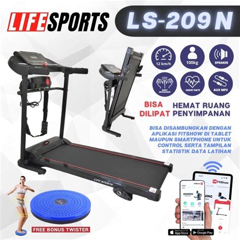 Jual Lifesports New Alat Olahraga Fitness Gym Walking Pad Treadmill