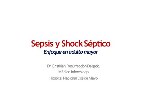 Solution Clase Sepsis Y Shock S Ptico Enfoque En Adulto Mayor