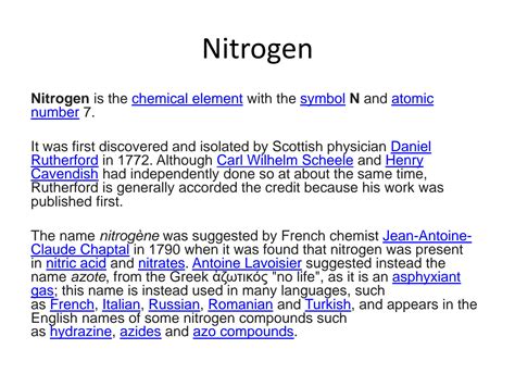 SOLUTION: Nitrogen and nitrogen compounds - Studypool