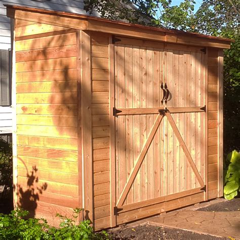 Outdoor Living Today Ft W X Ft D Double Door Cedar Wood Storage