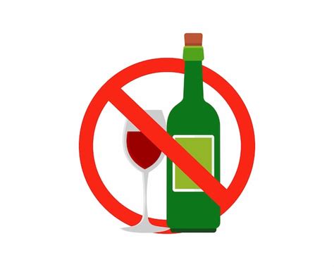 Premium Vector Alcoholic Drink Prohibition Sign No Alcohol Icon