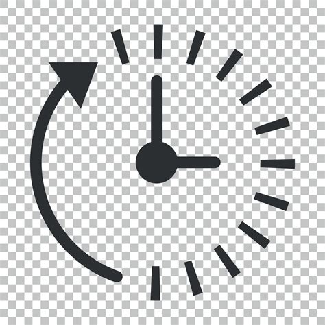 Clock Countdown Icon In Flat Style Time Chronometer Vector