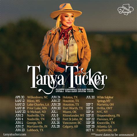 Tanya Tucker Announces “sweet Western Sound Tour” — Tanya Tucker