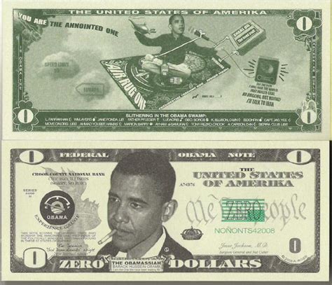 10 Obama Funny Money Zero Dollars Novelty Bills For Sale At Gunauction