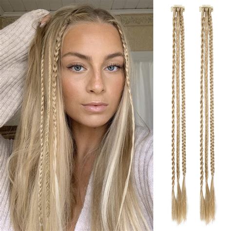 Synthetic clip on baby braids hair extensions (Brand - Forlisee) - Hair.lk