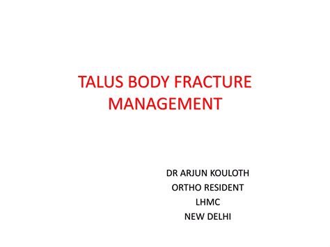 Talus body fracture management | PPT