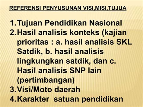 Perumusan Visi Misi Tujuan Satuan Pendidikan Ppt