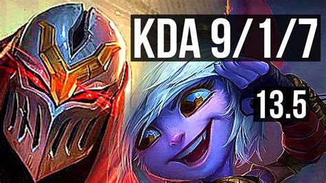 ZED Vs TRISTANA MID 9 1 7 Rank 6 Zed 1100 Games 1 4M Mastery