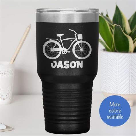 Personalized Bicycle Travel Cup Bike Rider Tumbler Cup Bicycle Gift