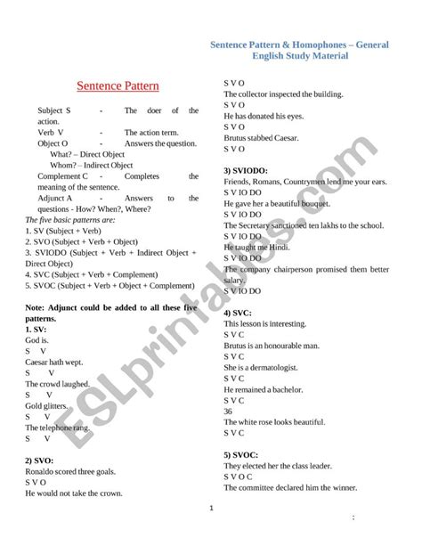 Identify Sentence Patterns Worksheet Live Worksheets 50 Off