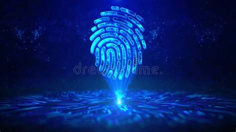 Fingerprint Text Future Digital Technology Ai Cyber Space Deep Learning