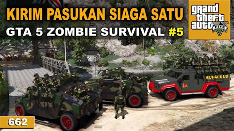 BASE MICHAEL TERANCAM SERANGAN GTA 5 ZOMBIE SURVIVAL 662 YouTube