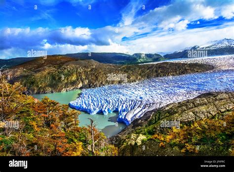 Grey Glacier,Patagonia, Chile - a glacier in the Southern Patagonian ...