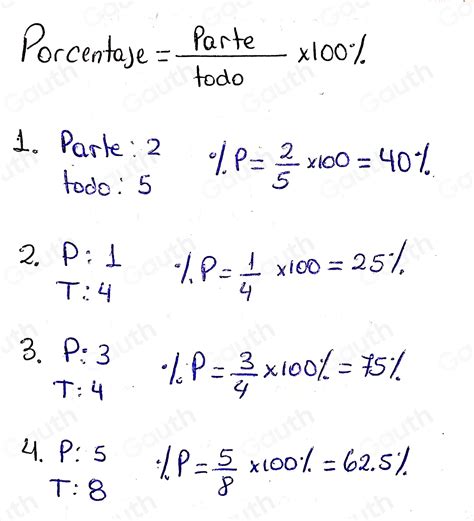 Solved Expresa El Porcentaje Que Representa Cada Enunciado Dos