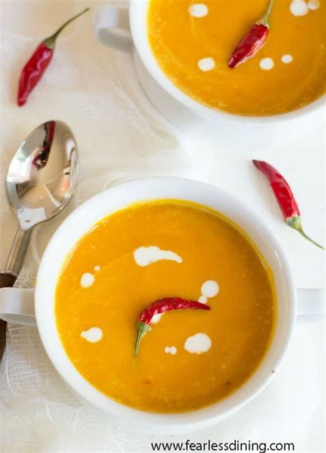 Creamy Roasted Kuri Squash Soup - Fearless Dining