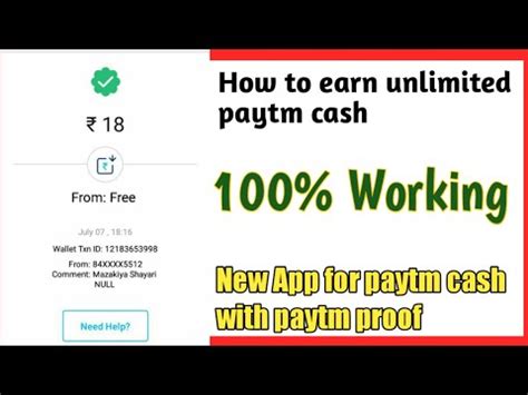 How To Earn Unlimited Paytm Cash With Payment Proof YouTube