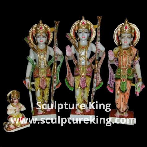 Painted Hindu Marble Ram Darbar Statue For Temple At Rs 45000 In Jaipur