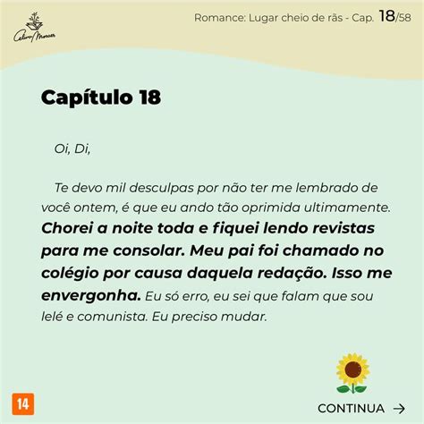 Capítulo 18 Oi Di Te devo mil desculpas por não ter me lembrado de