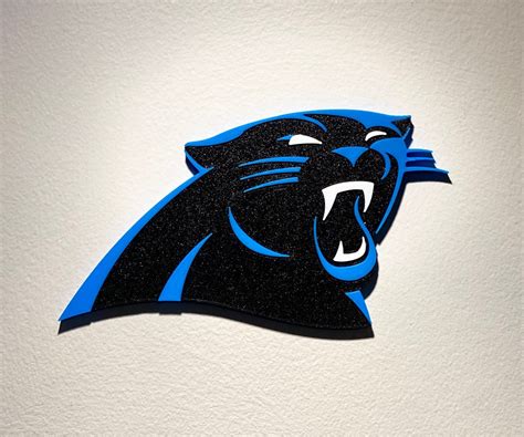 Carolina Panthers Logo 3D Desk, Shelf, Wall Art With Stand - Etsy