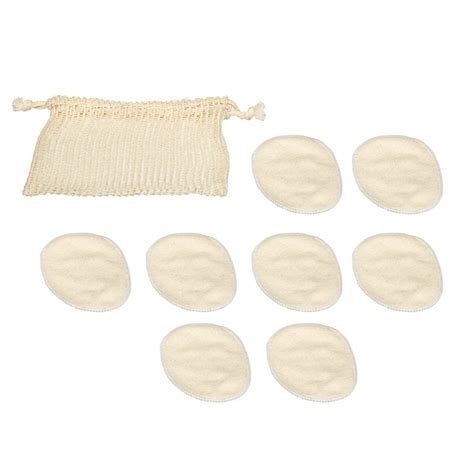 Set de 8 cotons démaquillants lavables avec pochon Salle de bain WC