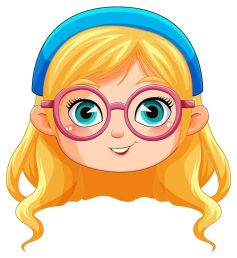 Lindo Personaje De Dibujos Animados De Chica Nerd Vector Premium