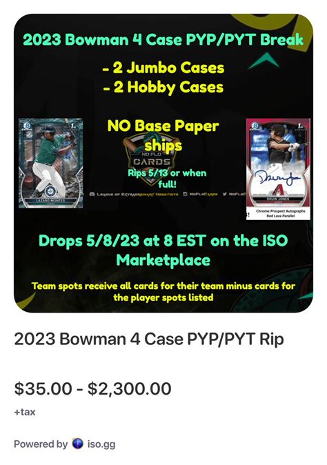 Noflo Cards Collectibles And Breaks On Twitter Bowman Case