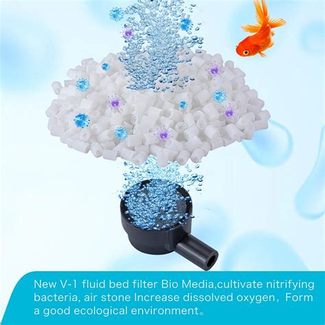 Buy Aqqa Aquarium Fluidized Moving Bed Filter Media Submersible Sponge