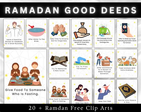50 Good Deeds Cards Printable Ramadan Cards Ramadan Advent Cards