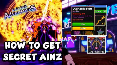 How To Get The New Secret Unit Ainz In Anime Adventure Roblox