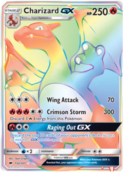 Charizard Gx Burning Shadows Pokemon Card